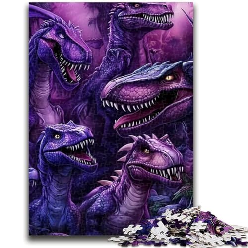 Puzzle 1000 Teile für Teenager, Geschenke, Dinosaurier, Stressabbau, schwierige Herausforderung, ganze Familie, 38x26cm von LYXIANY