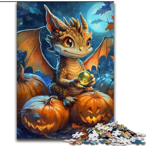 Puzzle 1000 Teile für Teenager, Geschenke, Halloween-Drache, Lernspielzeug ganze Familie (Größe 50x75cm) von LYXIANY