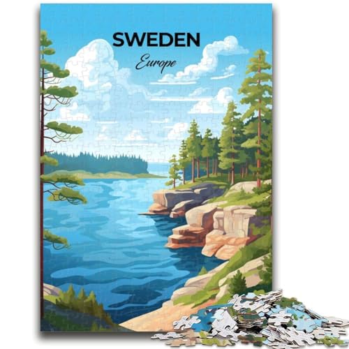 Puzzle 1000 Teile für Teenager, Geschenke, Schweden, Europa, Lernspielzeug, ganze Familie (Größe 50x75cm) von LYXIANY