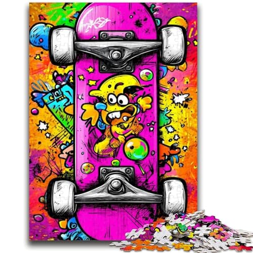 Puzzle 1000 Teile für Teenager, Geschenke, Skateboard, für Lernspiele, Herausforderung, Spielzeug, Geburtstagsgeschenk, Geschenke, 26x38cm Puzzle 1000 Teile für Teenager, Geschenke, Skateboard, für Lernspiele, Herausforderung, Spielzeug, Geburtstagsgeschenk, Geschenke, 26x38cm von LYXIANY