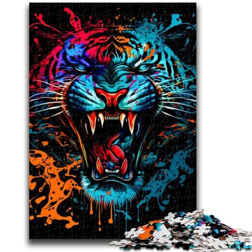 Puzzle 1000 Teile für Teenager, Geschenke, Tiger, für Alter 14+, Quizspiel, Spaß bei Heimaktivitäten, Geburtstagsgeschenk, Reisegeschenke, 50x75cm von LYXIANY