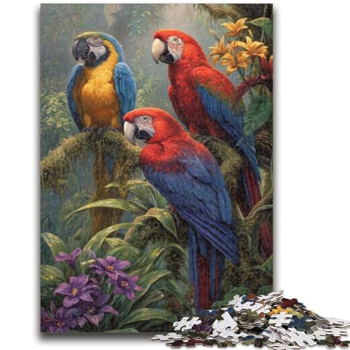Puzzle 1000 Teile für Teenager, Geschenke für Papageien und Hänflinge, Stressabbau, schwierige Herausforderung, ganze Familie, 38x26cm von LYXIANY