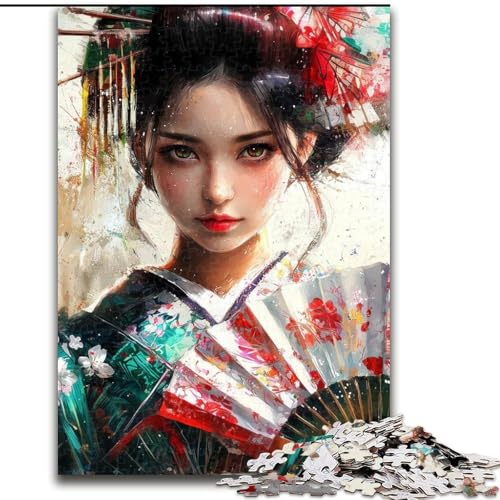 Puzzle 1000 Teile für Teenager, Geschenke für japanische Geishas, Lernspielzeug ganze Familie (Größe 26x38cm) von LYXIANY