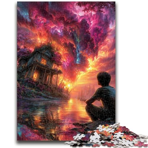 Puzzle 1000 Teile für Teenager, Gewitterwolken, Lernspiel, Herausforderung, Spielzeug, Geschenk für die ganze Familie, 38x26cm Puzzle 1000 Teile für Teenager, Gewitterwolken, Lernspiel, Herausforderung, Spielzeug, Geschenk für die ganze Familie, 38x26cm von LYXIANY
