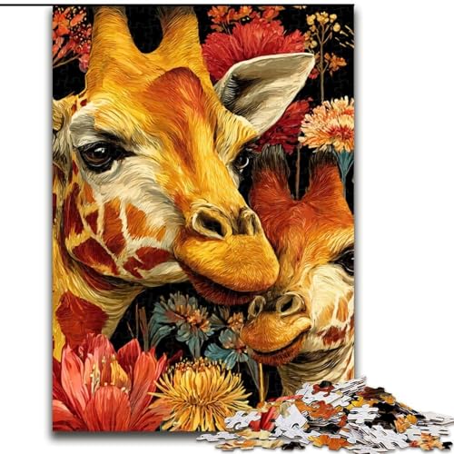 Puzzle 1000 Teile für Teenager, Giraffe, Lernspiele, Heimdekoration, Geburtstagsgeschenk, Geschenke, Wandkunst, 38x26cm von LYXIANY