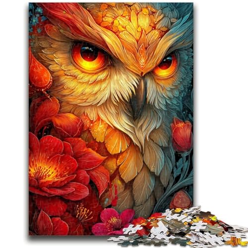 Puzzle 1000 Teile für Teenager, Goldene Eule, Spielzeug, Denkspiel zur Heimdekoration, für Kinder ab 14 Jahren, 50x75cm Puzzle 1000 Teile für Teenager, Goldene Eule, Spielzeug, Denkspiel zur Heimdekoration, für Kinder ab 14 Jahren, 50x75cm von LYXIANY