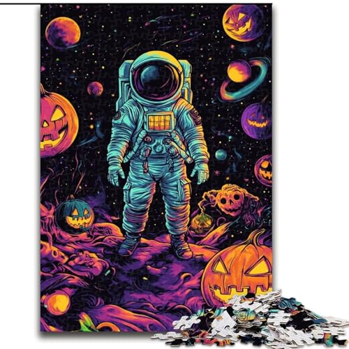 Puzzle 1000 Teile für Teenager, Halloween-Astronaut, für Lernspiele, Herausforderung, Spielzeug, Künstlersammlung, Bildende Kunst, 50x75cm von LYXIANY