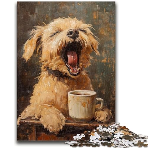 Puzzle 1000 Teile für Teenager, Hund trinkt Kaffee, für Alter 14+, Quizspiel, Spaß bei Heimaktivitäten, Geburtstagsgeschenk, Reisegeschenke, 26x38cm Puzzle 1000 Teile für Teenager, Hund trinkt Kaffee, für Alter 14+, Quizspiel, Spaß bei Heimaktivitäten, Geburtstagsgeschenk, Reisegeschenke, 26x38cm von LYXIANY