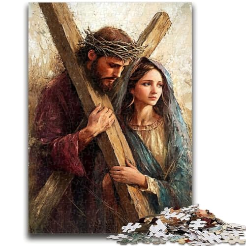 Puzzle 1000 Teile für Teenager, Jesus-Spielzeug, Denkspiel zur Heimdekoration, für Kinder ab 14 Jahren, 26x38cm von LYXIANY