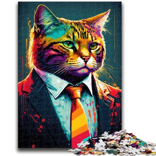 Puzzle 1000 Teile für Teenager, Katze im Anzug, Spielzeug, Denkspiel zur Heimdekoration, für Kinder ab 14 Jahren, 50x75cm Puzzle 1000 Teile für Teenager, Katze im Anzug, Spielzeug, Denkspiel zur Heimdekoration, für Kinder ab 14 Jahren, 50x75cm von LYXIANY