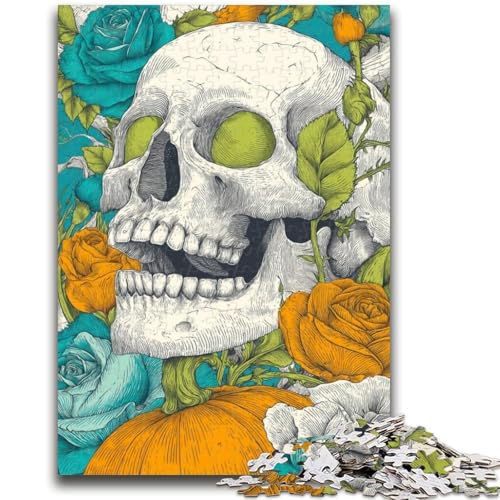 Puzzle 1000 Teile für Teenager, Kürbisskelett, ab 14 Jahren, Denksportspiel, Erwachsene und Teenager, 26x38cm Puzzle 1000 Teile für Teenager, Kürbisskelett, ab 14 Jahren, Denksportspiel, Erwachsene und Teenager, 26x38cm von LYXIANY