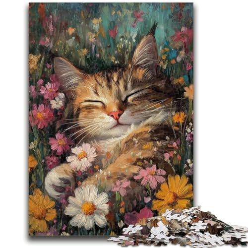 Puzzle 1000 Teile für Teenager, Kunst-Katzenspielzeug, Denkspiel zur Heimdekoration, für Kinder ab 14 Jahren, 50x75cm von LYXIANY