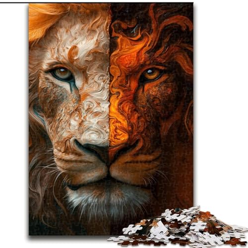 Puzzle 1000 Teile für Teenager, Löwe, anspruchsvolles Spiel und Familienspiel, Lernspiel zum Geburtstag, Weihnachten, 38x26cm von LYXIANY