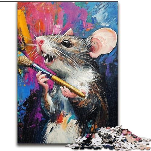 Puzzle 1000 Teile für Teenager, Maus-Maler, Lernspiele, Heimdekoration, ganze Familie (Größe 26x38cm) von LYXIANY