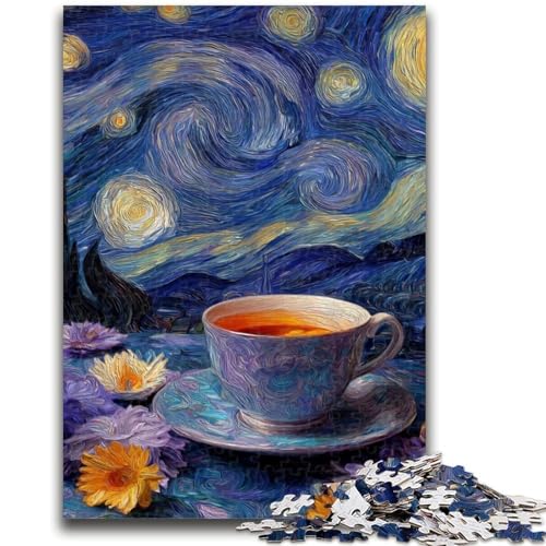 Puzzle 1000 Teile für Teenager, Nachthimmel, Kaffee, Spielzeug, Denkspiel zur Heimdekoration, für Kinder ab 14 Jahren, 26x38cm von LYXIANY