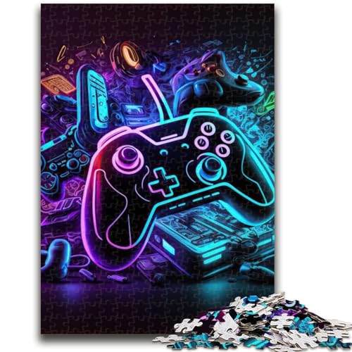 Puzzle 1000 Teile für Teenager, Neon-Spiel für Lernspiele, Herausforderungsspielzeug, als Geschenk für die ganze Familie, 38x26cm von LYXIANY