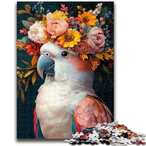 Puzzle 1000 Teile für Teenager, Papagei und Blumen, Lernspiele, Wanddekoration, einzigartige Geburtstags, 50x75cm von LYXIANY