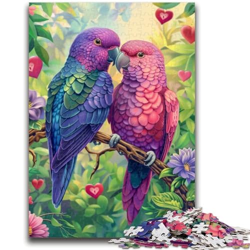 Puzzle 1000 Teile für Teenager, Papageienpaar, ab 14 Jahren, Quizspiel, Spaß für zu Hause, Aktivitäten, Geburtstagsgeschenk, Reisegeschenke, 50x75cm von LYXIANY