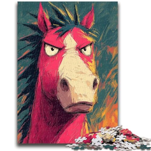 Puzzle 1000 Teile für Teenager, Pferdekunst, Lernspiel, Herausforderung, Spielzeug, Wanddekoration, einzigartige Geburtstags, 50x75cm von LYXIANY