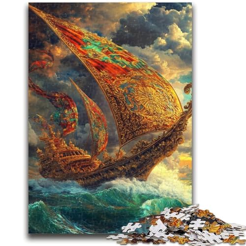 Puzzle 1000 Teile für Teenager, Piratenschiff-Spielzeug, Denkspiel zur Heimdekoration, für Kinder ab 14 Jahren, 50x75cm Puzzle 1000 Teile für Teenager, Piratenschiff-Spielzeug, Denkspiel zur Heimdekoration, für Kinder ab 14 Jahren, 50x75cm von LYXIANY