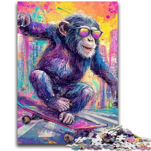 Puzzle 1000 Teile für Teenager, Psychedelic Monkey Relax Games, Lernspiel für Geburtstag, Weihnachten, für Kinder ab 14 Jahren, 26x38cm Puzzle 1000 Teile für Teenager, Psychedelic Monkey Relax Games, Lernspiel für Geburtstag, Weihnachten, für Kinder ab 14 Jahren, 26x38cm von LYXIANY