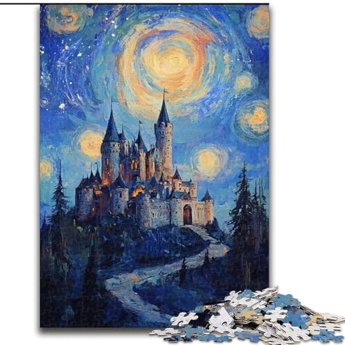 Puzzle 1000 Teile für Teenager, Schloss unter den Sternen, Spielzeug, Lernspiele, Stressabbau, einzigartige Heimdekoration und Geschenke, 50x75cm Puzzle 1000 Teile für Teenager, Schloss unter den Sternen, Spielzeug, Lernspiele, Stressabbau, einzigartige Heimdekoration und Geschenke, 50x75cm von LYXIANY