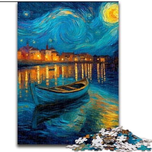 Puzzle 1000 Teile für Teenager, Sternenhimmelboot, anspruchsvolles Spiel und Familienspiel, Lernspiel zum Geburtstag, Weihnachten, 50x75cm von LYXIANY