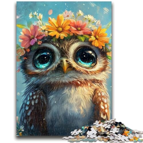 Puzzle 1000 Teile für Teenager, Tier-Eule, anspruchsvolles Spielspielzeug, ganze Familie, 26x38cm Puzzle 1000 Teile für Teenager, Tier-Eule, anspruchsvolles Spielspielzeug, ganze Familie, 26x38cm von LYXIANY