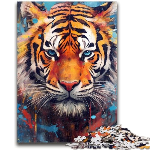 Puzzle 1000 Teile für Teenager, Tigertiere, ab 14 Jahren, Quizspiel, Spaß für zu Hause, Aktivitäten, Geburtstagsgeschenk, Reisegeschenke, 50x75cm von LYXIANY
