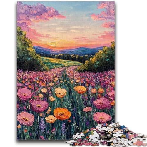 Puzzle 1000 Teile für Teenager, Tulpengarten-Spielzeug, Denkspiel zur Heimdekoration, für Kinder ab 14 Jahren, 26x38cm von LYXIANY