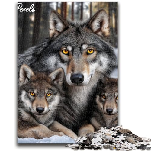 Puzzle 1000 Teile für Teenager, Wolfsfamilie, ab 14 Jahren, Denksportspiel, Erwachsene und Teenager, 50x75cm Puzzle 1000 Teile für Teenager, Wolfsfamilie, ab 14 Jahren, Denksportspiel, Erwachsene und Teenager, 50x75cm von LYXIANY