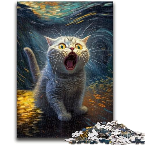 Puzzle 1000 Teile für Teenager, lustige Katze, ab 14 Jahren, Quizspiel, Spaß für Zuhause, Geburtstagsgeschenk, Reisegeschenk, 50x75cm Puzzle 1000 Teile für Teenager, lustige Katze, ab 14 Jahren, Quizspiel, Spaß für Zuhause, Geburtstagsgeschenk, Reisegeschenk, 50x75cm von LYXIANY