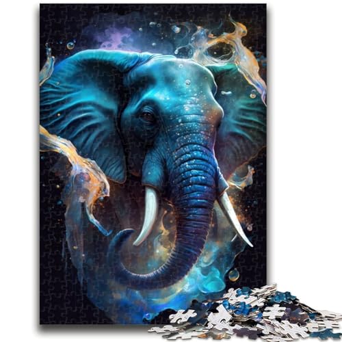 Puzzle 1000 Teile für Teenager, süßer Elefant, ab 14 Jahren, Quizspiel, Spaß für zu Hause, Geburtstagsgeschenk, Reisegeschenk, 50x75cm von LYXIANY