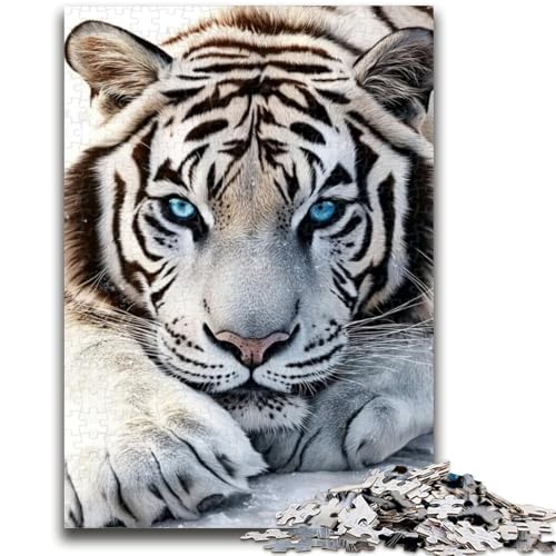 Puzzle 1000 Teile für Teenager, weißer Tiger, ab 14 Jahren, Quizspiel, Spaß für zu Hause, Aktivitäten, Geburtstagsgeschenk, Reisegeschenke, 26x38cm Puzzle 1000 Teile für Teenager, weißer Tiger, ab 14 Jahren, Quizspiel, Spaß für zu Hause, Aktivitäten, Geburtstagsgeschenk, Reisegeschenke, 26x38cm von LYXIANY