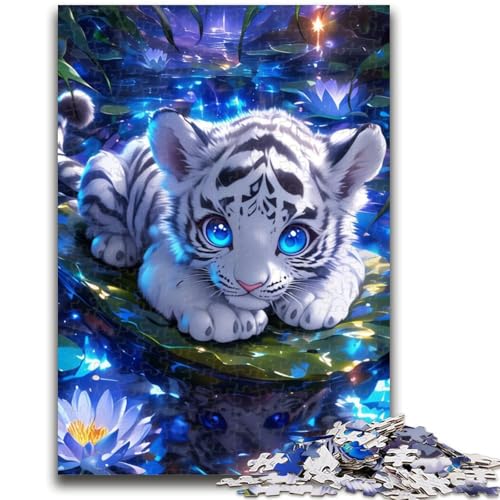 Puzzle 1000 Teile für Teenager, weißer Tiger, ab 14 Jahren, Quizspiel, Spaß für zu Hause, Aktivitäten, Geburtstagsgeschenk, Reisegeschenke, 50x75cm Puzzle 1000 Teile für Teenager, weißer Tiger, ab 14 Jahren, Quizspiel, Spaß für zu Hause, Aktivitäten, Geburtstagsgeschenk, Reisegeschenke, 50x75cm von LYXIANY