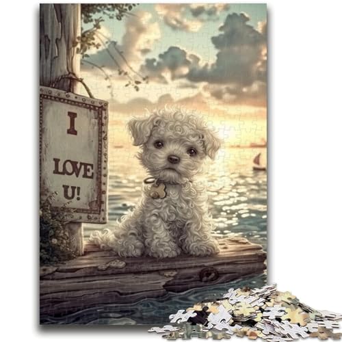 Puzzle 1000 Teile für Teenager, weißer pelziger Hund, ab 14 Jahren, Quizspiel, Spaß für zu Hause, Aktivitäten, Geburtstagsgeschenk, Reisegeschenke, 26x38cm Puzzle 1000 Teile für Teenager, weißer pelziger Hund, ab 14 Jahren, Quizspiel, Spaß für zu Hause, Aktivitäten, Geburtstagsgeschenk, Reisegeschenke, 26x38cm von LYXIANY