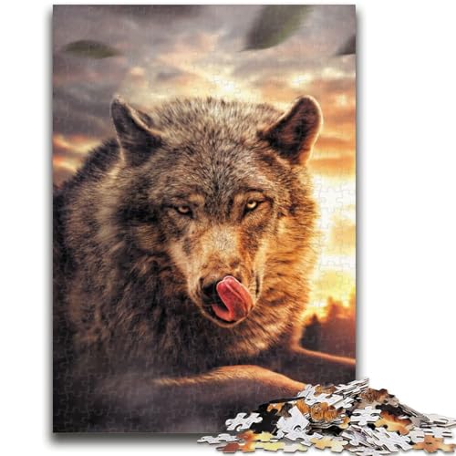 Puzzle 1000 Teile für Teenager Der Wolf ab 14 Jahren, Quizspiel, Spaß für zu Hause, Geburtstagsgeschenk, Reisegeschenk, 26x38cm von LYXIANY
