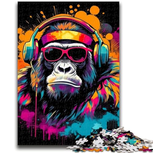 Puzzle 1000 Teile für Teenager-Geschenke, AFFE, DJ, Musik, Lernspiel, Herausforderung, Spielzeug, Wanddekoration, einzigartige Geburtstags, 38x26cm Puzzle 1000 Teile für Teenager-Geschenke, AFFE, DJ, Musik, Lernspiel, Herausforderung, Spielzeug, Wanddekoration, einzigartige Geburtstags, 38x26cm von LYXIANY