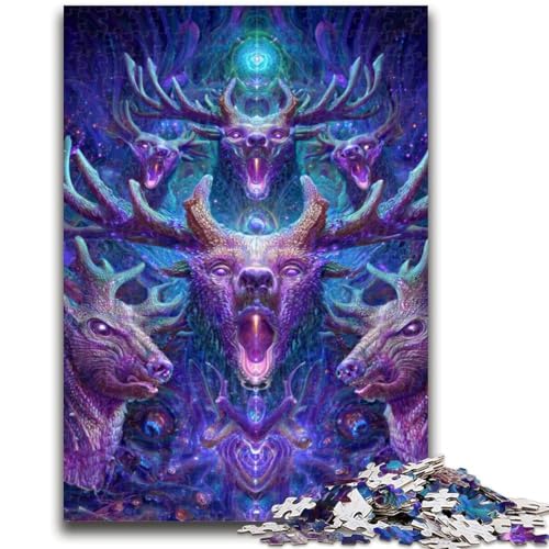 Puzzle 1000 Teile für Teenager-Geschenke, Fantasy-Hirsch, für Alter 14+, Quizspiel, Spaß bei Aktivitäten zu Hause, Geburtstagsgeschenk, Reisegeschenke, 50x75cm Puzzle 1000 Teile für Teenager-Geschenke, Fantasy-Hirsch, für Alter 14+, Quizspiel, Spaß bei Aktivitäten zu Hause, Geburtstagsgeschenk, Reisegeschenke, 50x75cm von LYXIANY