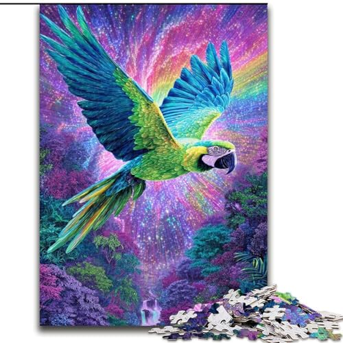 Puzzle 1000 Teile für Teenager-Geschenke, Fantasy-Papagei, anspruchsvolles Spielspielzeug, Wanddekoration, einzigartige Geburtstags, 38x26cm von LYXIANY