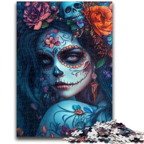 Puzzle 1000 Teile für Teenager-Geschenke, mexikanischer Totenkopf, Mädchen, ab 14 Jahren, Quizspiel, Spaß für Zuhause, Aktivitäten, Geburtstagsgeschenk, Reisegeschenke, 50x75cm Puzzle 1000 Teile für Teenager-Geschenke, mexikanischer Totenkopf, Mädchen, ab 14 Jahren, Quizspiel, Spaß für Zuhause, Aktivitäten, Geburtstagsgeschenk, Reisegeschenke, 50x75cm von LYXIANY