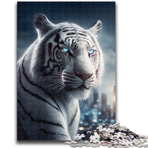 Puzzle 1000 Teile für Teenager-Geschenke, weißer Tiger in der Stadt, geeignet für Kinder ab 14 Jahren, Familienspiele, tolle Geschenke für die ganze Familie, 50x75cm Puzzle 1000 Teile für Teenager-Geschenke, weißer Tiger in der Stadt, geeignet für Kinder ab 14 Jahren, Familienspiele, tolle Geschenke für die ganze Familie, 50x75cm von LYXIANY