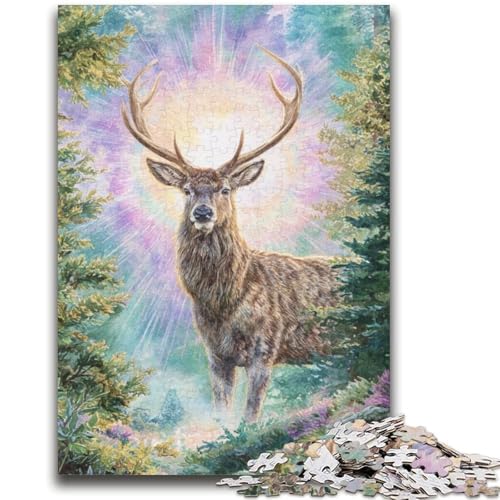 Puzzle 1000 Teile für Teenager Geschenke Dschungelhirsch Lernspiel Herausforderung Spielzeug Wanddekoration Einzigartige Geburtstags 50x75cm von LYXIANY