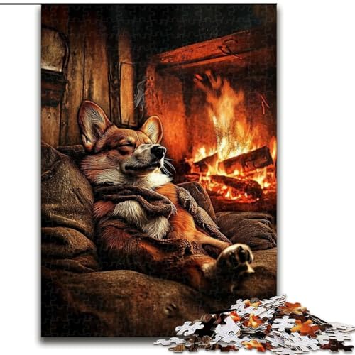 Puzzle 1000 Teile für Teenager Happy Corgi, für Kinder ab 14 Jahren, Heimdekoration als Geschenk für die ganze Familie und Freunde (Größe 26x38cm) von LYXIANY
