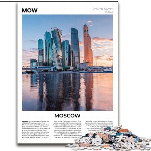 Puzzle 1000 Teile für Teenager Moskau, anspruchsvolles Spiel und Familienspiel, Lernspiel zum Geburtstag, Weihnachten, 38x26cm Puzzle 1000 Teile für Teenager Moskau, anspruchsvolles Spiel und Familienspiel, Lernspiel zum Geburtstag, Weihnachten, 38x26cm von LYXIANY