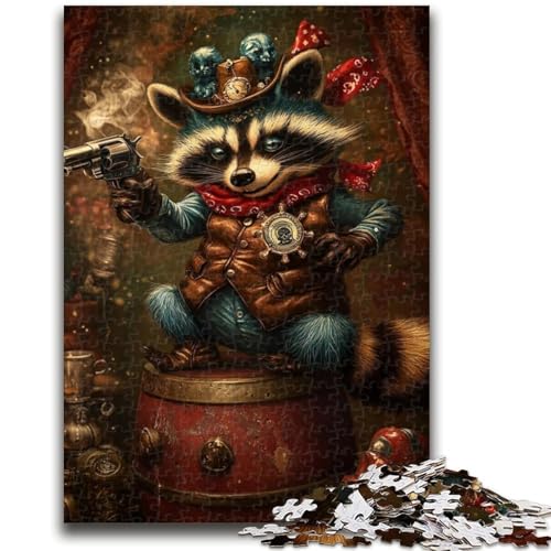 Puzzle 1000 Teile für Teenager Waschbär ab 14 Jahren, Quizspiel, Spaß für zu Hause, Aktivitäten, Geburtstagsgeschenk, Reisegeschenke, 26x38cm von LYXIANY