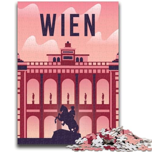 Puzzle 1000 Teile für Teenager Wien ab 14 Jahren, Quizspiel, Spaß für zu Hause, Geburtstagsgeschenk, Reisegeschenk (Größe 50x75cm) von LYXIANY