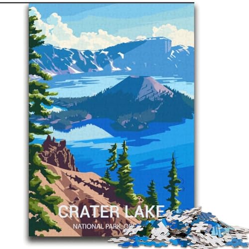 Puzzle 2000 Teile für Erwachsene, Geschenke, Crater Lake National Park, anspruchsvoll und schwierig mit vollständig ineinandergreifenden, zufällig geformten Teilen, 70x100cm Puzzle 2000 Teile für Erwachsene, Geschenke, Crater Lake National Park, anspruchsvoll und schwierig mit vollständig ineinandergreifenden, zufällig geformten Teilen, 70x100cm von LYXIANY