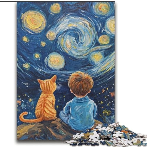 Puzzle 2000 Teile für Erwachsene, Katze und Kleiner Junge, Lernspielzeug, Familienspiele, stärkt die Liebe zwischen Paaren, 70x100cm Puzzle 2000 Teile für Erwachsene, Katze und Kleiner Junge, Lernspielzeug, Familienspiele, stärkt die Liebe zwischen Paaren, 70x100cm von LYXIANY
