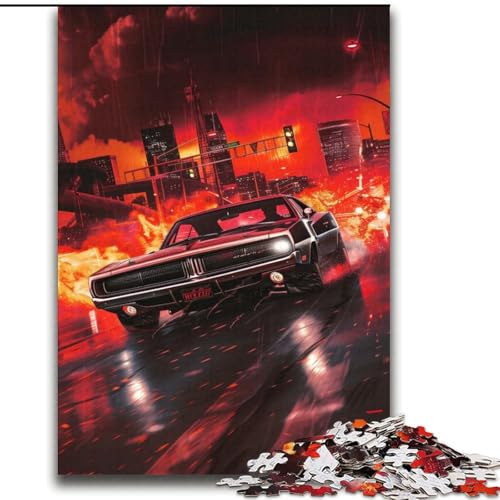 Puzzle 2000 Teile für Erwachsene, Malen eines coolen Autos, Lernspielzeug, Familienspiele, stärkt die Liebe zwischen Paaren, 70x100cm von LYXIANY